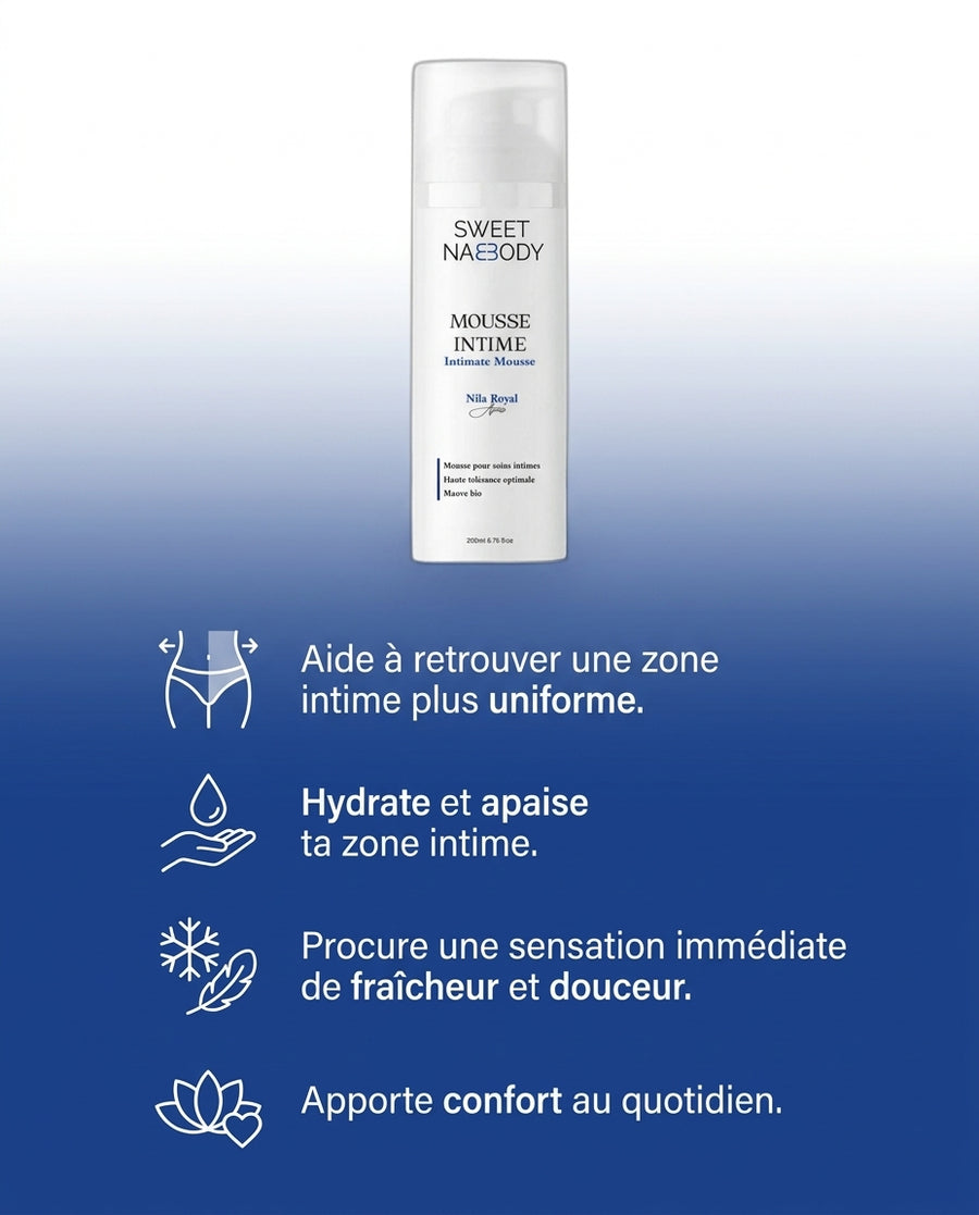 Mousse Intime Éclaircissante, ses bienfaits en image, Sweet Nabbody