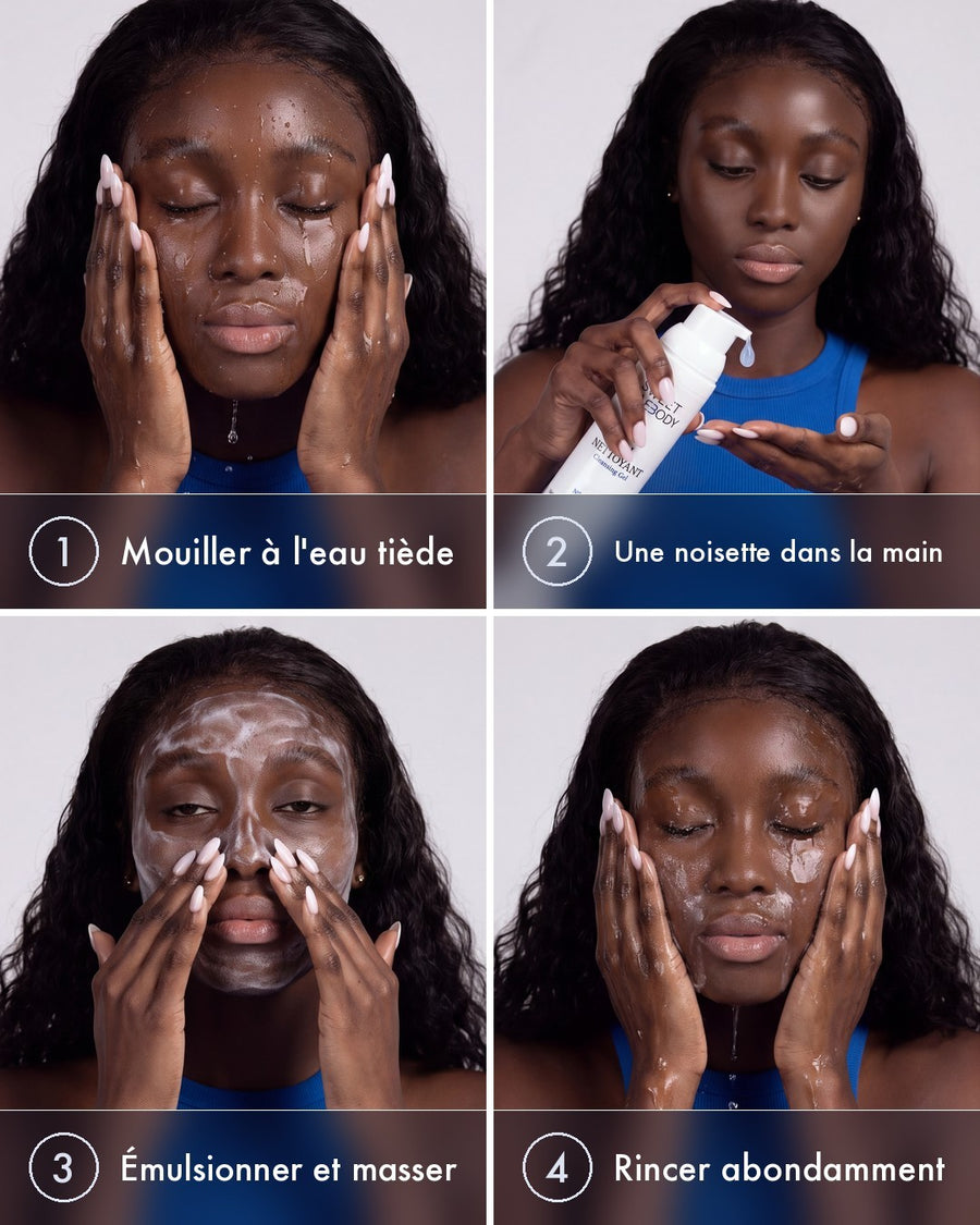 Gel Nettoyant Visage Nila, comment l'utiliser, étape par étape