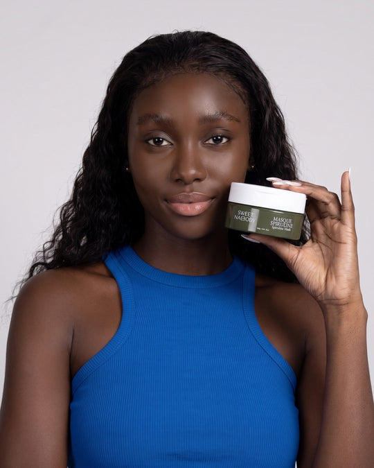 Masque Spiruline, porté